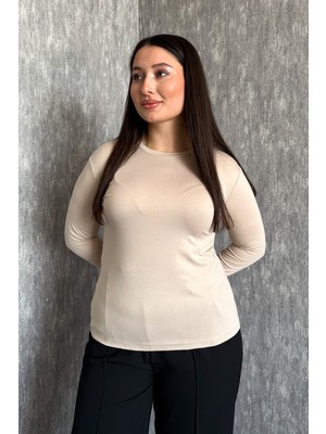 Modaplaza Kadın Büyük Beden Bisiklet Yaka Body 801