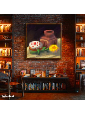Tablofest Kare Kanvas Tablo Baroque Piksel Minecraft Tablosu Ev Ofis Salon Duvar Dekoru