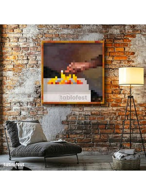 Tablofest Kare Kanvas Tablo Match Piksel Minecraft Tablosu Ev Ofis Salon Duvar Dekoru