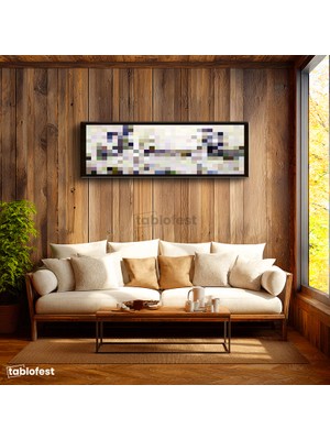 Tablofest Yatay Panoramik Kanvas Tablo Bonjour Monsieur Courbet Piksel Minecraft Tablosu Ev Ofis Salon Dekoru