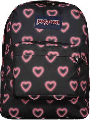 1001 One Unisex Yetişkin Sırt Çantası Happy Hearts Black Standart