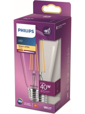 1001 Classic 40W ST64 E27 Sıcak Beyaz Dim Edilmez Filament LED Ampul