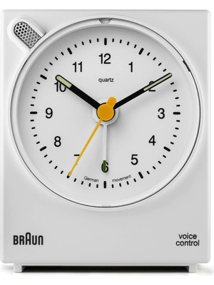 1001 Kahverengi BNC004WHWH Ses Kumandalı Alarm, Klasik Tasarım, Beyaz