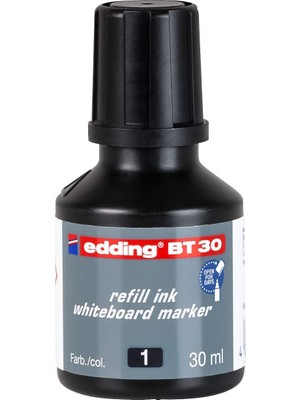 1001 Bt 30 Beyaz Yazı Tahtası Kalemi Yedek Mürekkebi - Siyah - 30ML