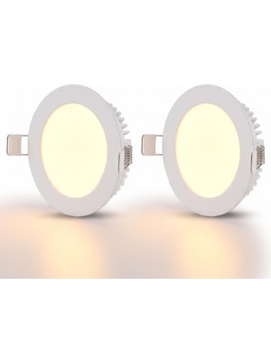 1001 CT-5145B 6 Watt 6400K Beyaz - Slim Sıva Altı LED Panel Armatür - Ince Kasa Yuvarlak Tavan Spot L