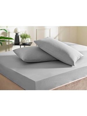 1001 Color Dreams Ranforce King Size Fitted Çarşaf Seti Antrasit