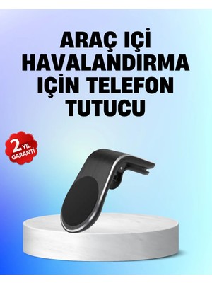 Palmira Demir Manyetik Araç Telefon Tutucu – 360° Döner Kalorifer Petekli