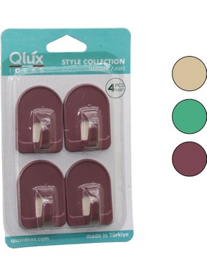 Go İthalat 4pcs Dome Askı No-1 Rekli Plastik Yapışkanlı Montaj (5477)