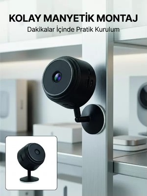 Asil Sepet Asiltech Mini Wi-Fi Güvenlik Kamerası A9 Hd Görüntü Hareket Algılama ve Uzaktan Canlı Izleme