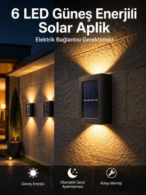 Mercansa Bahçe Aydınlatması Solar Güneş Enerjili Dekoratik LED Işıklı Lamba