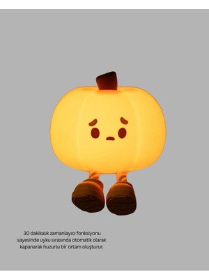 Esranın Dünyası Dekoratif Pumpkin Gece Lambası Şarjlı Dokunmatik LED Işık