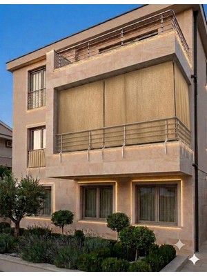 Gön Ev ve Otel Tekstili Yağmur Geçirmez Balkon Perdesi Branda Kumaş – Kalın, Bağcıklı – Isteğe Bağlı Kornişli Veya Kuş Gözü Halkalı – Her Ölçüye Özel Dikim – Dış Mekan Perdesi