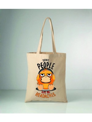 Empressco Komik Mizah-13 Baskılı Ham Bez Çanta 35X40 cm