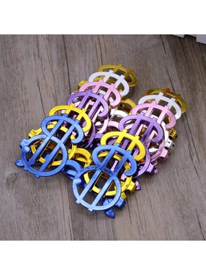 Lovesta Home Dolar Şekilli Metalize Parti Gözlüğü 6 Adet
