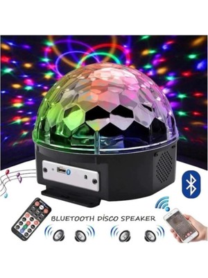 Empressco Parti Malzemesi Disko Topu Rgb Ledli Bluetooth Hoparlör Sese Duyarlı Enahsen