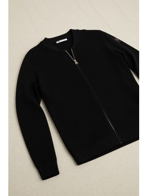 U.S. Polo Assn. Erkek Siyah Basic Triko Hırka 50293528-VR046