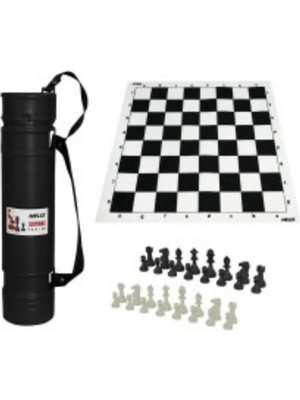 Helix Satranç Takımı Rulo RS10 Siyah Rulo Tasarımı ile Taşınabilir ve Dayanıklı 9 cm Şah Boyu