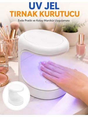 Nevamel® Kalıcı Oje Kurutucu Mini Uv Işınlı Taşınabilir Hızlı ve Pratik Oje Kurutucu Yeni Nesil