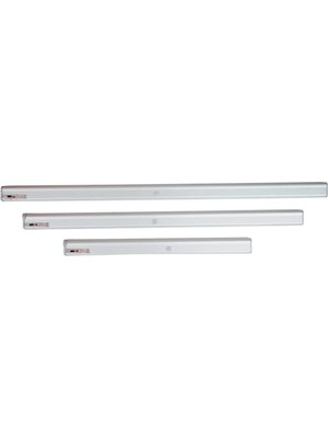 Empressco 80 cm Gümüş Renkli Alüminyum Gövde Pille Çalışan Hareket Sensörü Beyaz LED Işık Dolap Askı Borusu
