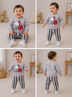The Dog Baskılı Etiketli Ikili Takım 12 Ay,2y,3y,4y Erkek