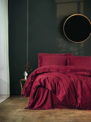 Colezium Elegant Bordo Çift Kişilik Saten Nev Takımı
