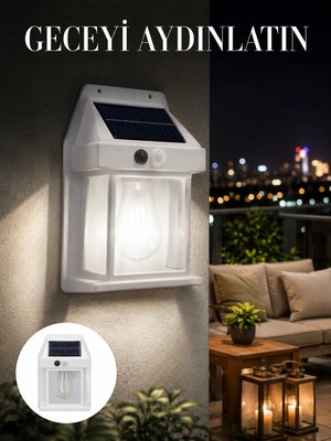 Nevamel® 1800 Mah Pilli Solar Duvar Aydınlatma Yeni Nesil