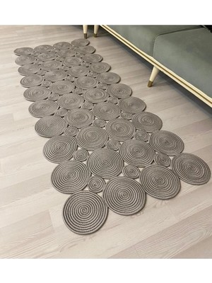 Empressco Jüt Hasır Görünümlü Desenli Modern El Örgüsü Dikdörtgen Halı Kilim