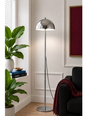 Luna Lighting Belgrad Model Vişne Büyük Boy Bohem Lambader Metal Başlıklı Salon Yatak Odası Köşe Aydınlatma