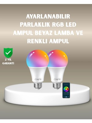 Esranın Dünyası Akıllı 9W Rgbw LED Ampul, Tasaruflu Romantik Işıklı