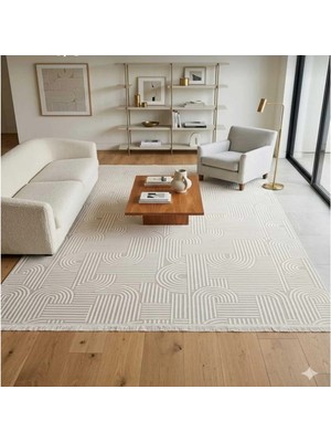 Altun Carpet Akrilik Açık Vizyon Kırem 4 Mevsim  Dokuma Halı 5 ml Hav Yuksekliği Kalınlık 7 ml