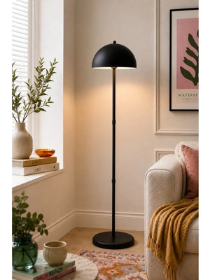 Luna Lighting Belgrad Model Vişne Büyük Boy Bohem Lambader Metal Başlıklı Salon Yatak Odası Köşe Aydınlatma