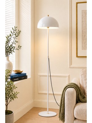 Luna Lighting Belgrad Model Vişne Büyük Boy Bohem Lambader Metal Başlıklı Salon Yatak Odası Köşe Aydınlatma