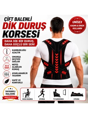 Kadın Erkek Dik Duruş Korsesi Dik Durmak Oturmak Yürümek Için Kamburlugu Önleyici Kıfoz Önleyici Sırt Korse