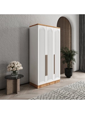 Macera Mobilya Rosa 3 Kapaklı Komple Mdf Gardırop