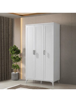 Macera Mobilya Paris 3 Kapaklı Komple Mdf Gardırop