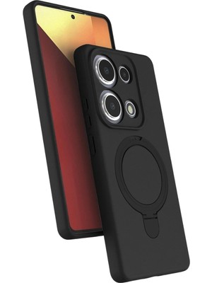 Mey Ithalat®   Redmi Note 13 Pro 4g Regal Magsafe Standlı Kapak - Siyah