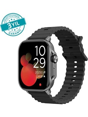 Ttec Tempus 51 mm Tft Ekranlı Dikdörtgen Metal Kasa Akıllı Saat 2SW03S-SIYAH