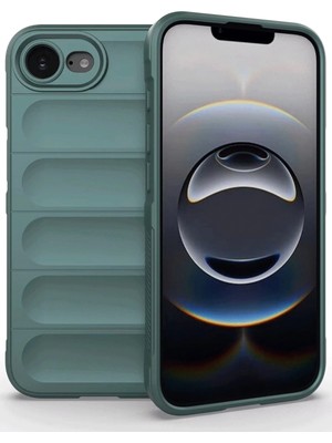 Mey Ithalat®  iPhone 16E Kılıf Optimum Silikon - Koyu Yeşil