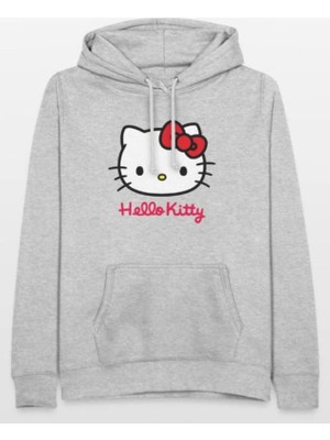 Punix Kids Punıx Kıds Özel Seri Kırmızı Kurdeleli Hello Kıtty Baskılı Kız Çocuk Kışlık Kapüşonlu  Sweatshırt
