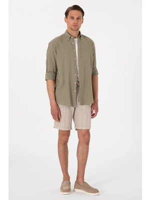 Pierre Cardin Slim Fit Erkek Şort 2125479 Haki