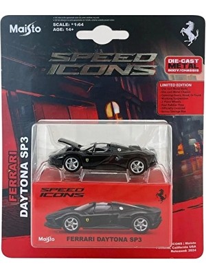 Maisto Speed Icons 1:64 Ferrari Daytona Sp3 Siyah