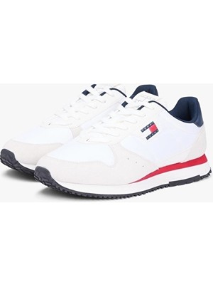 Tommy Jeans Erkek Eva Runner Leather Ayakkabı EM0EM016490GY Mavi