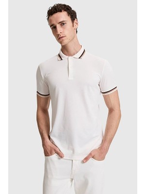 Pierre Cardin Slim Fit Erkek Tişört Pu 11038 Bej