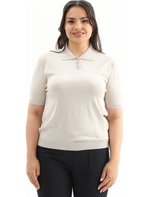 Shefame Kadın Bluz 2614KK110748 Bej