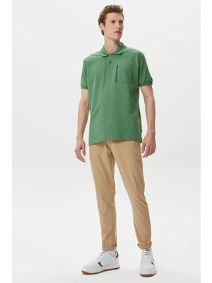 Nautica Beli Lastikli Jogger Fit Düz Paça Erkek Pantolon P35106T Bej