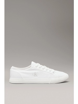 Calvin Klein Jeans Erkek Ess Vulc Low Mg Canvas Ayakkabı YM0YM012090K4 Beyaz