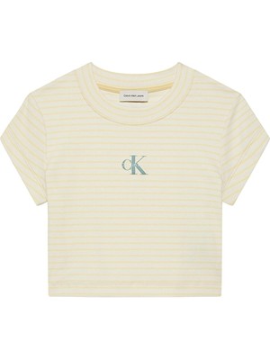 Calvin Klein Jeans Kadın Tişört LV047F833G Sarı