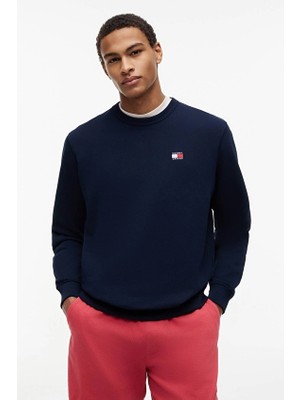 Tommy Jeans Erkek Sweatshirt DM0DM21921 Lacivert