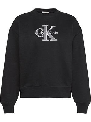 Calvin Klein Jeans Kadın Sweatshirt LV047E825G Siyah