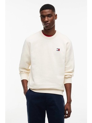 Tommy Jeans Erkek Sweatshirt DM0DM21921 Bej